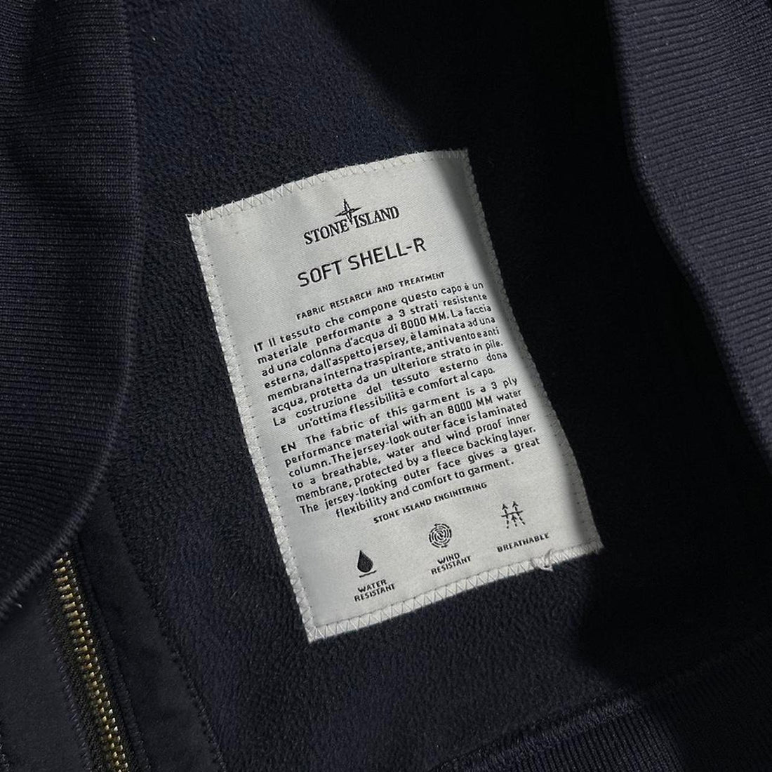 Stone Island Navy Soft Shell Jacket