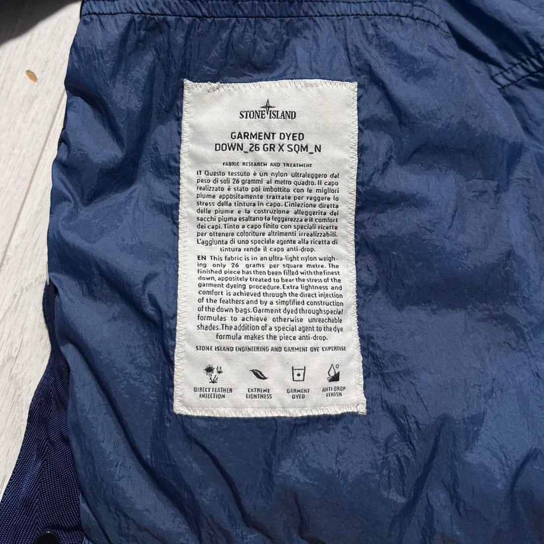 Stone Island Garment Dyed Down Jacket