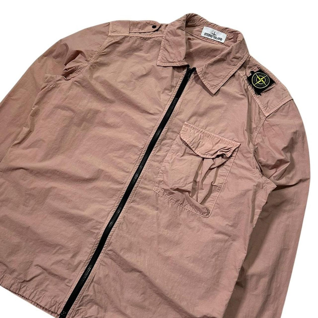 Stone Island Pink Shoulder Badge Overshirt