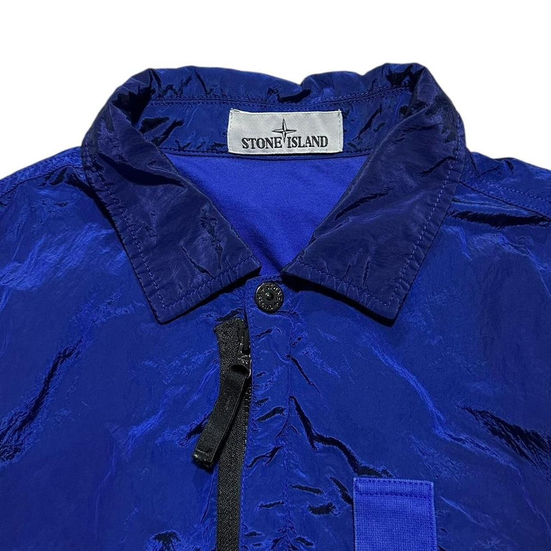 Stone Island Blue Nylon Metal Overshirt