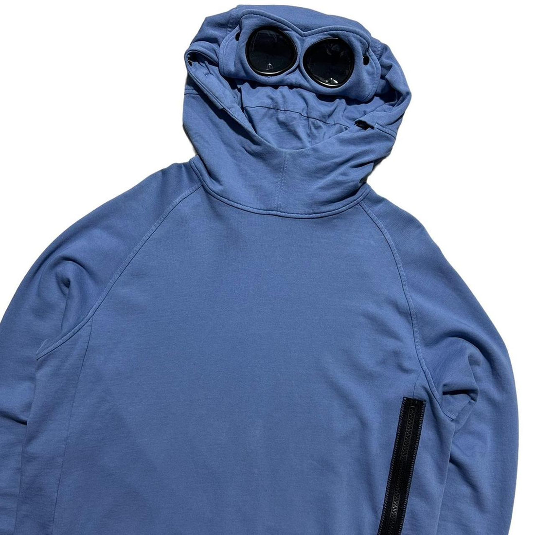 CP Company Blue Pullover Goggle Hoodie