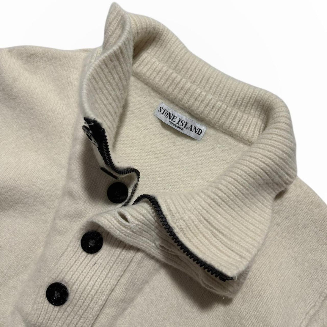 Stone Island Wool Quarter Zip Pullover