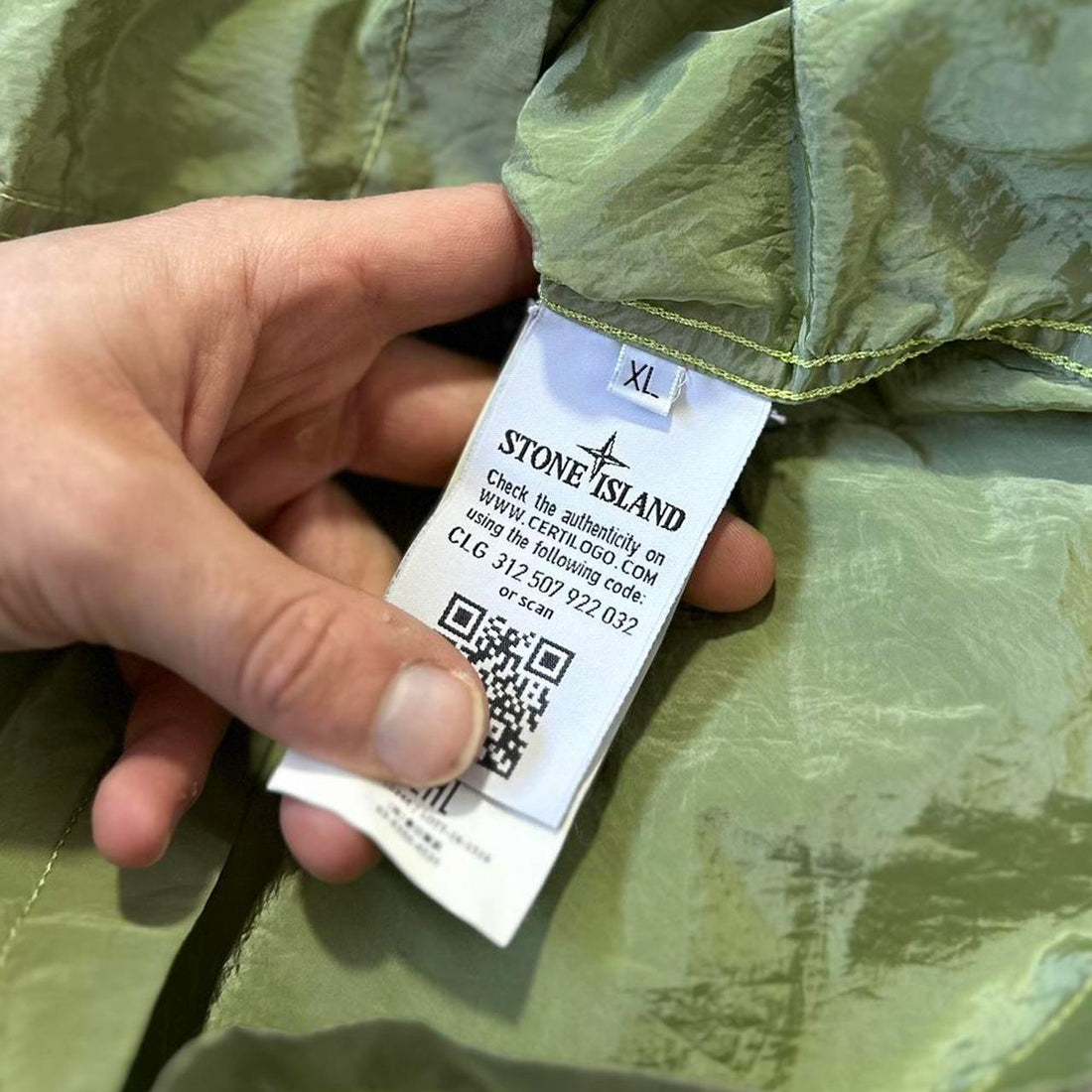 Stone Island Green Nylon Overshirt