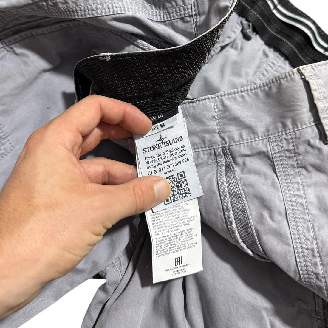 Stone Island Canvas Cargo Shorts