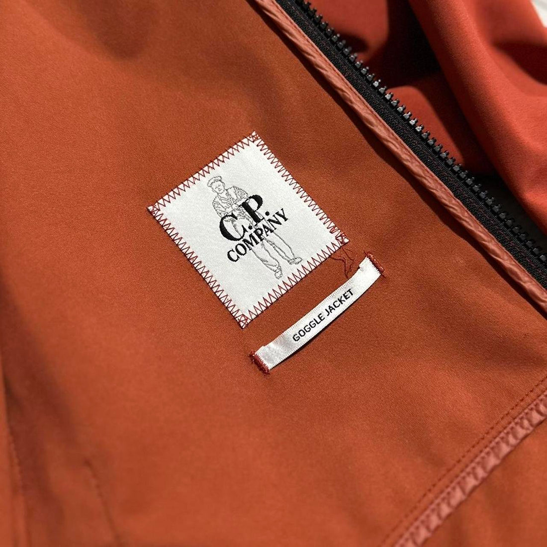 CP Company Orange Soft Shell Goggle Jacket