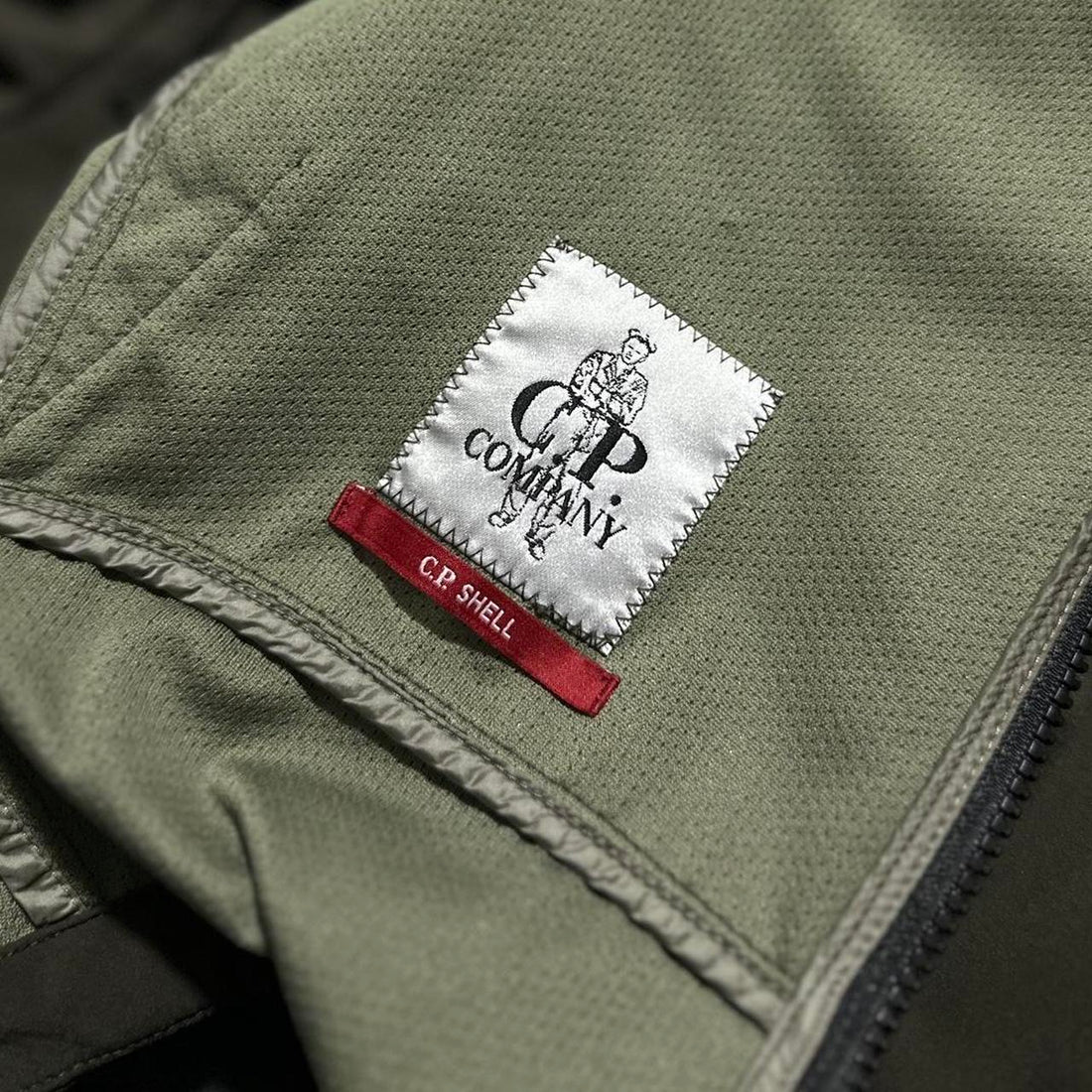 CP Company Dark Green Soft Shell Goggle Jacket