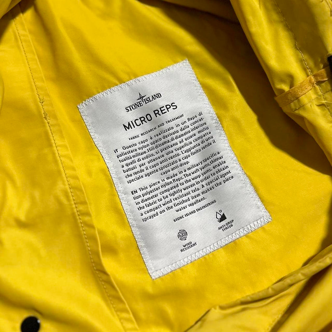 Stone Island Yellow Micro Reps Jacket