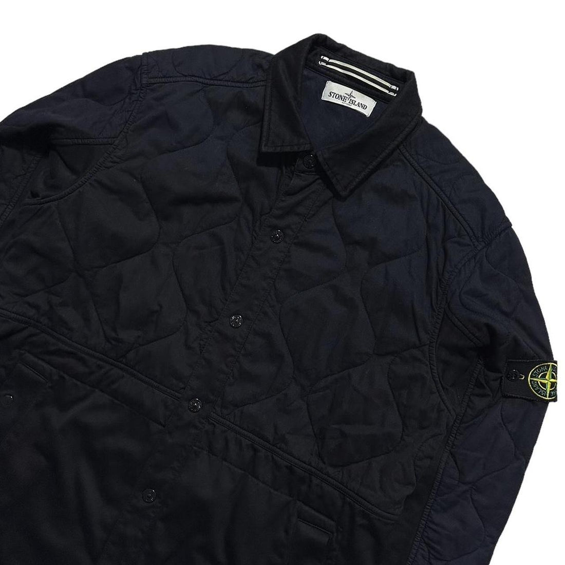 Stone Island Black Quilted Overshirt