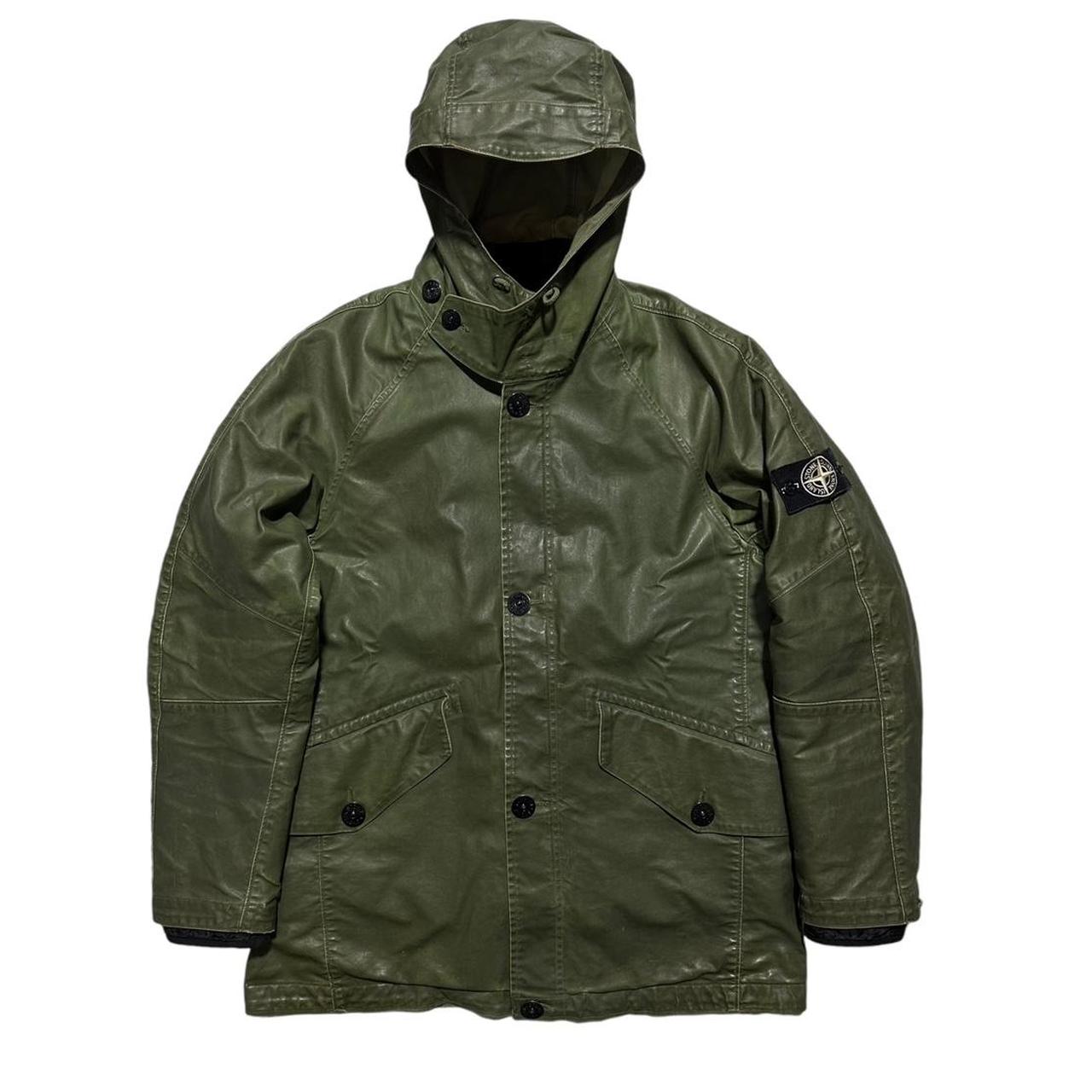 Stone island waxed ice jacket on sale