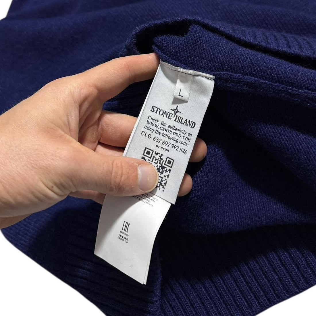 Stone Island Wool V-Neck Pullover