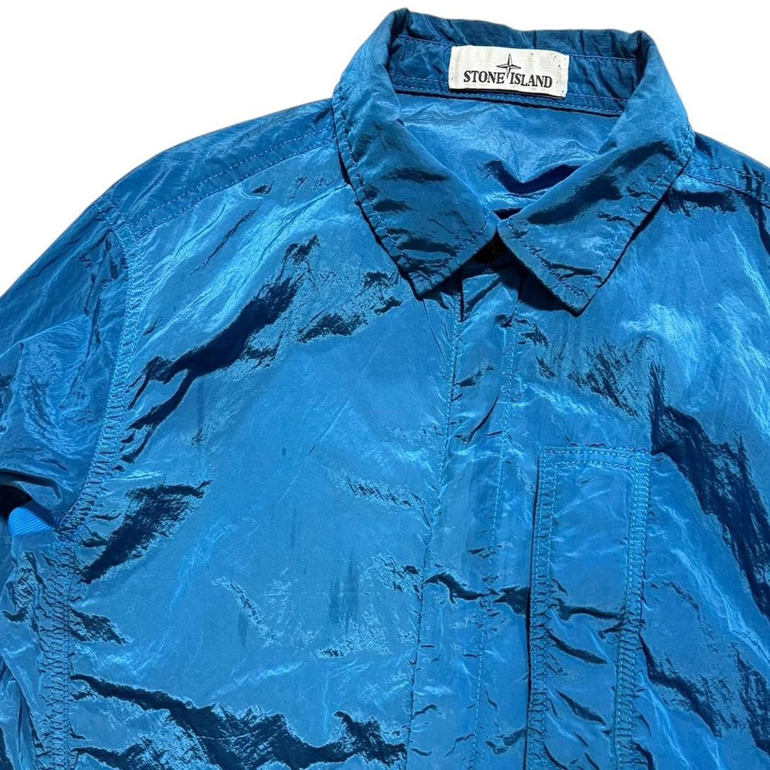 Stone Island Light Blue Nylon Metal Overshirt