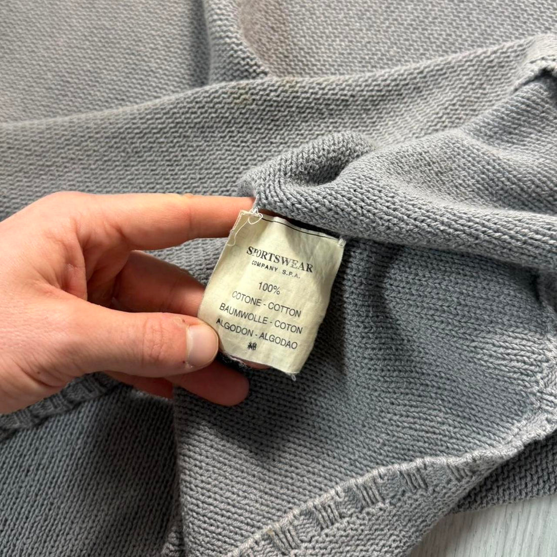 Stone Island 1999 V Neck Knit Jumper