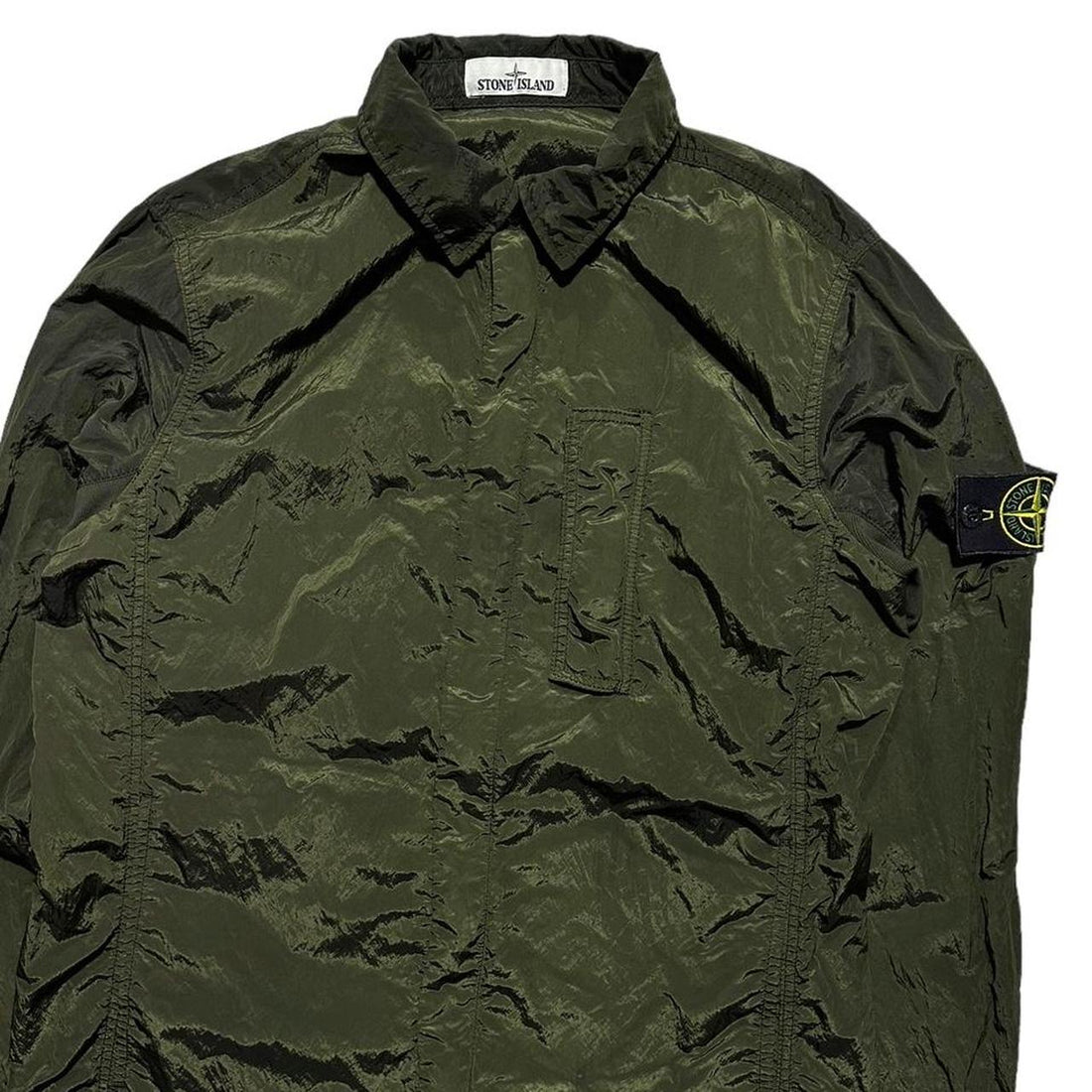 Stone Island Green Nylon Overshirt