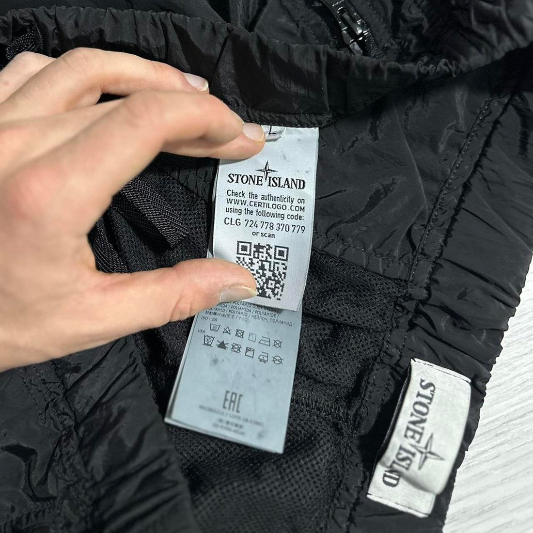 Stone Island Black Nylon Combat Cargos