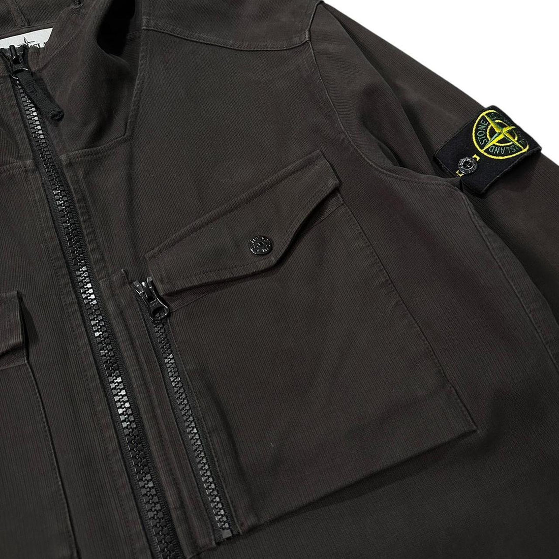 Stone Island Brown Hooded Jacket