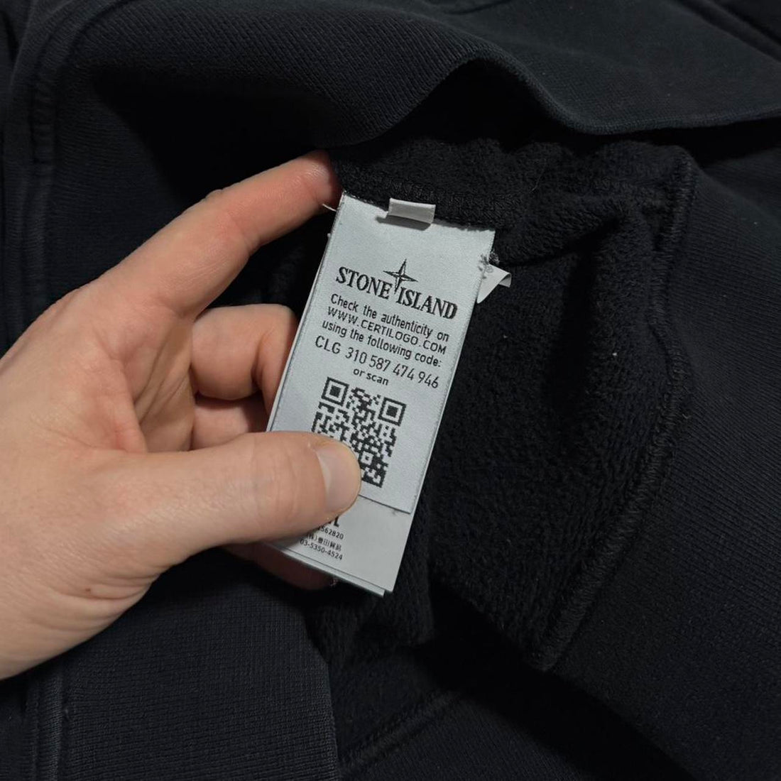 Stone Island Black Pullover Hoodie