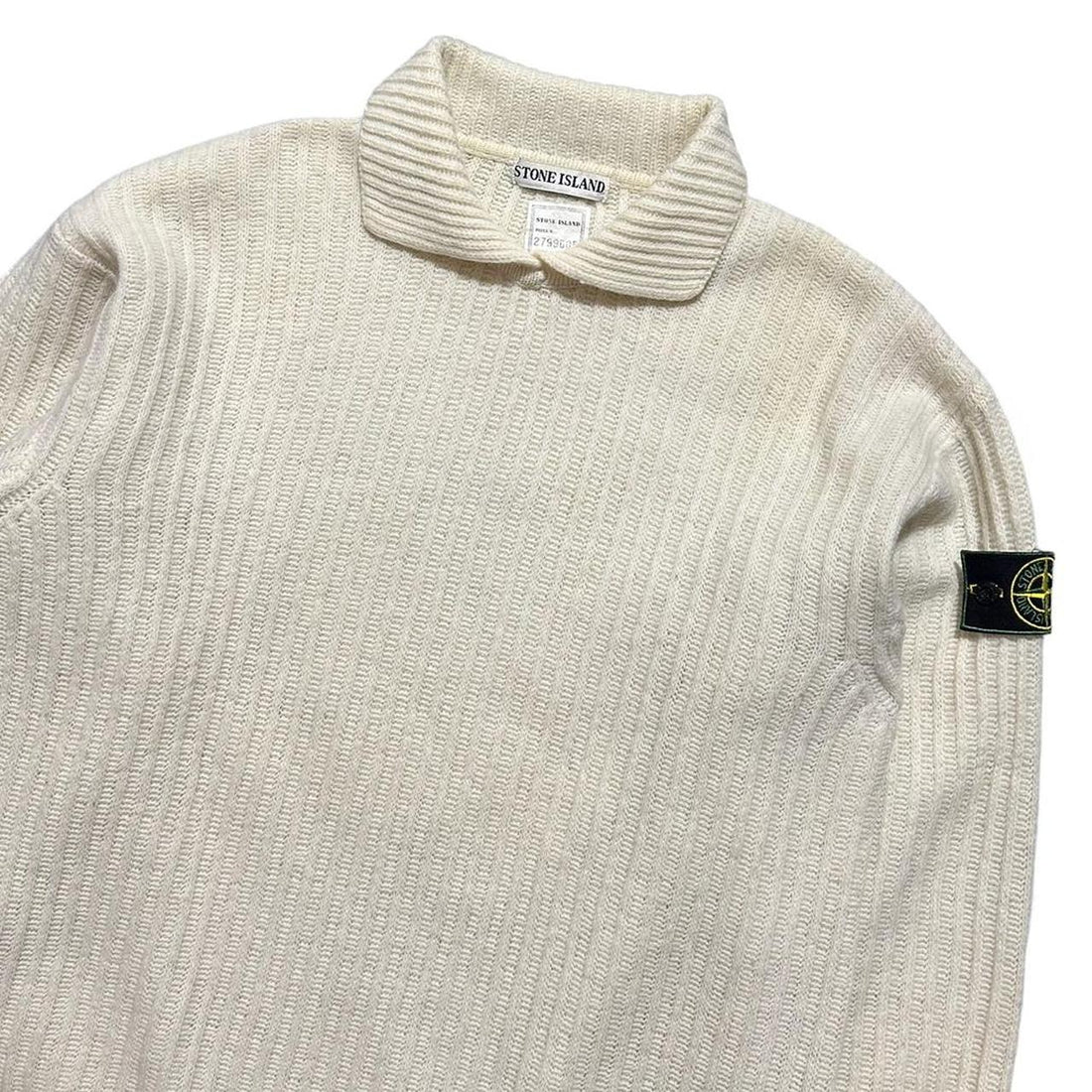 Stone Island late 80's Cream Knit Pullover