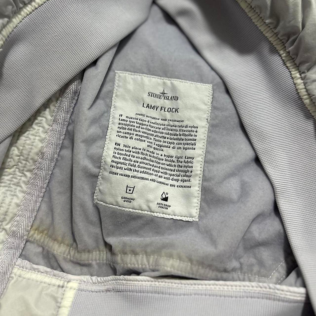 Stone Island Ice Blue Lamy Flock Jacket