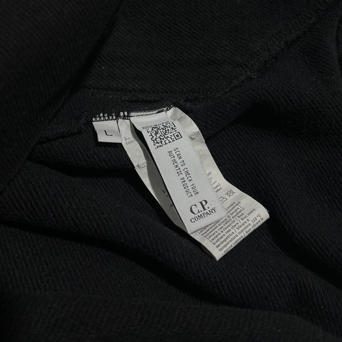 CP Company Black Quarter Zip Pullover