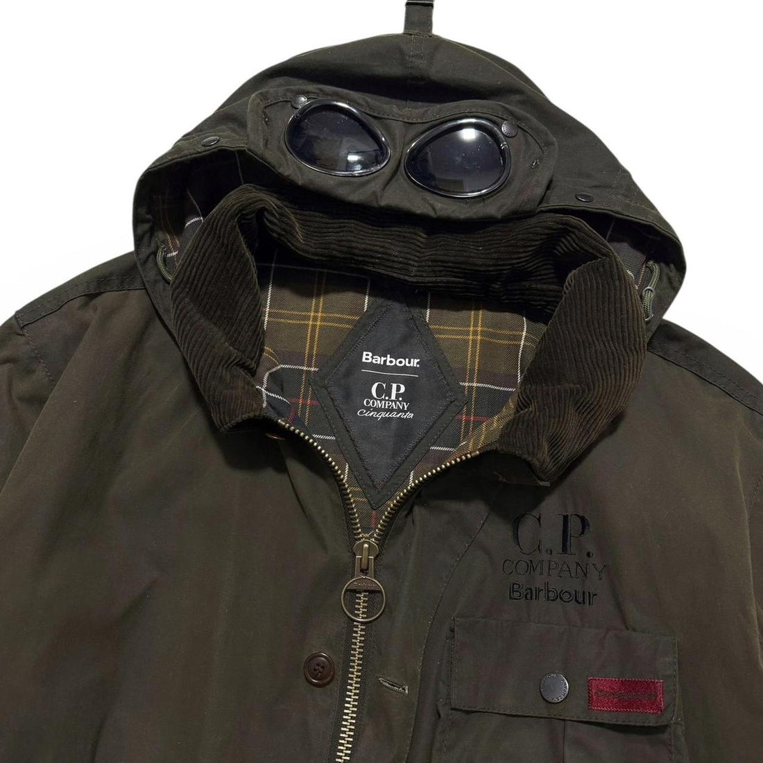 CP Company Barbour Wax Goggle Jacket