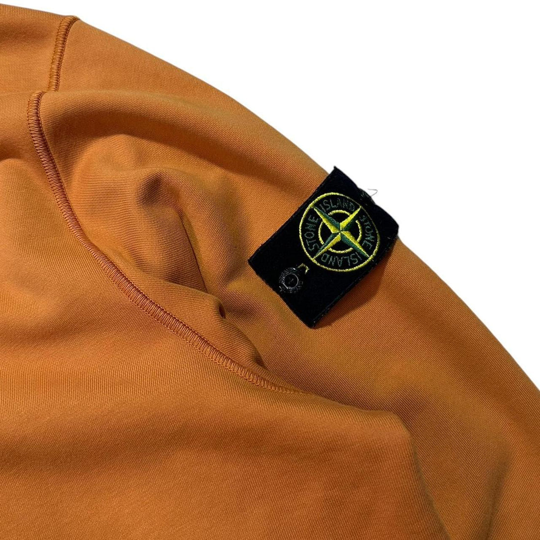 Stone Island Orange Zip Up Hoodie