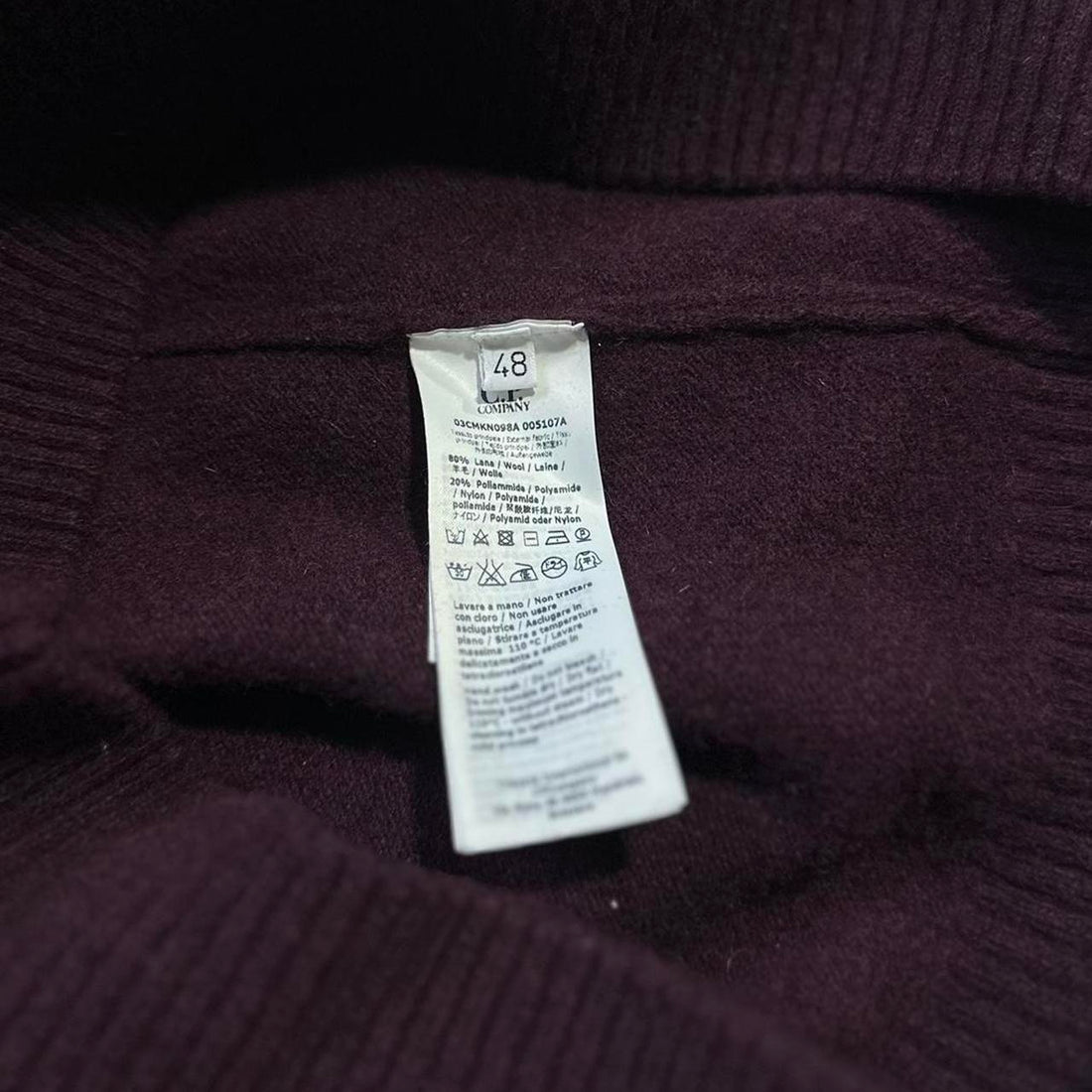 CP Company Burgundy Wool Pullover