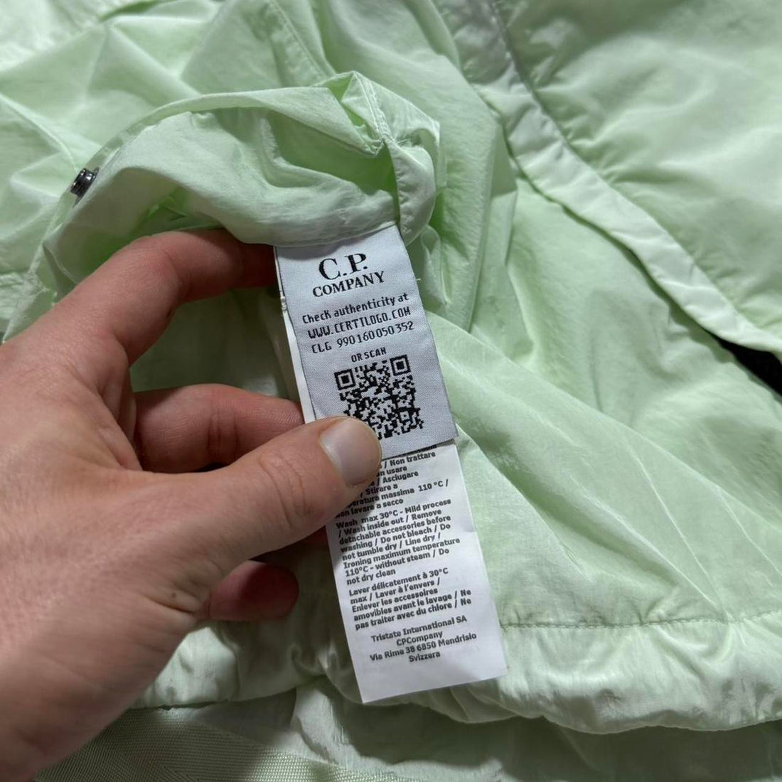 CP Company Lime Nylon Goggle Jacket