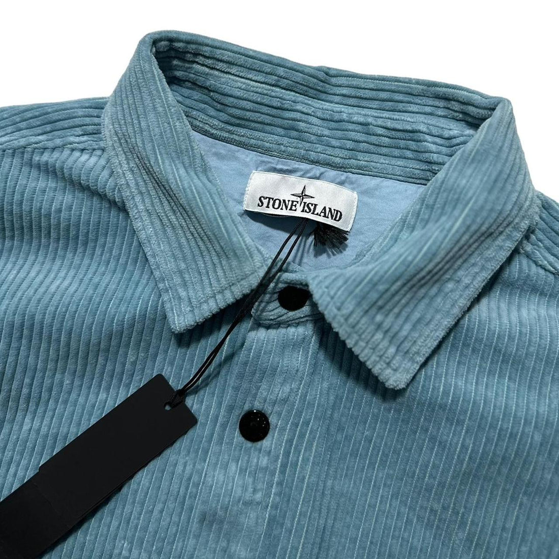 Stone Island Baby Blue Heavy Corduory Shirt