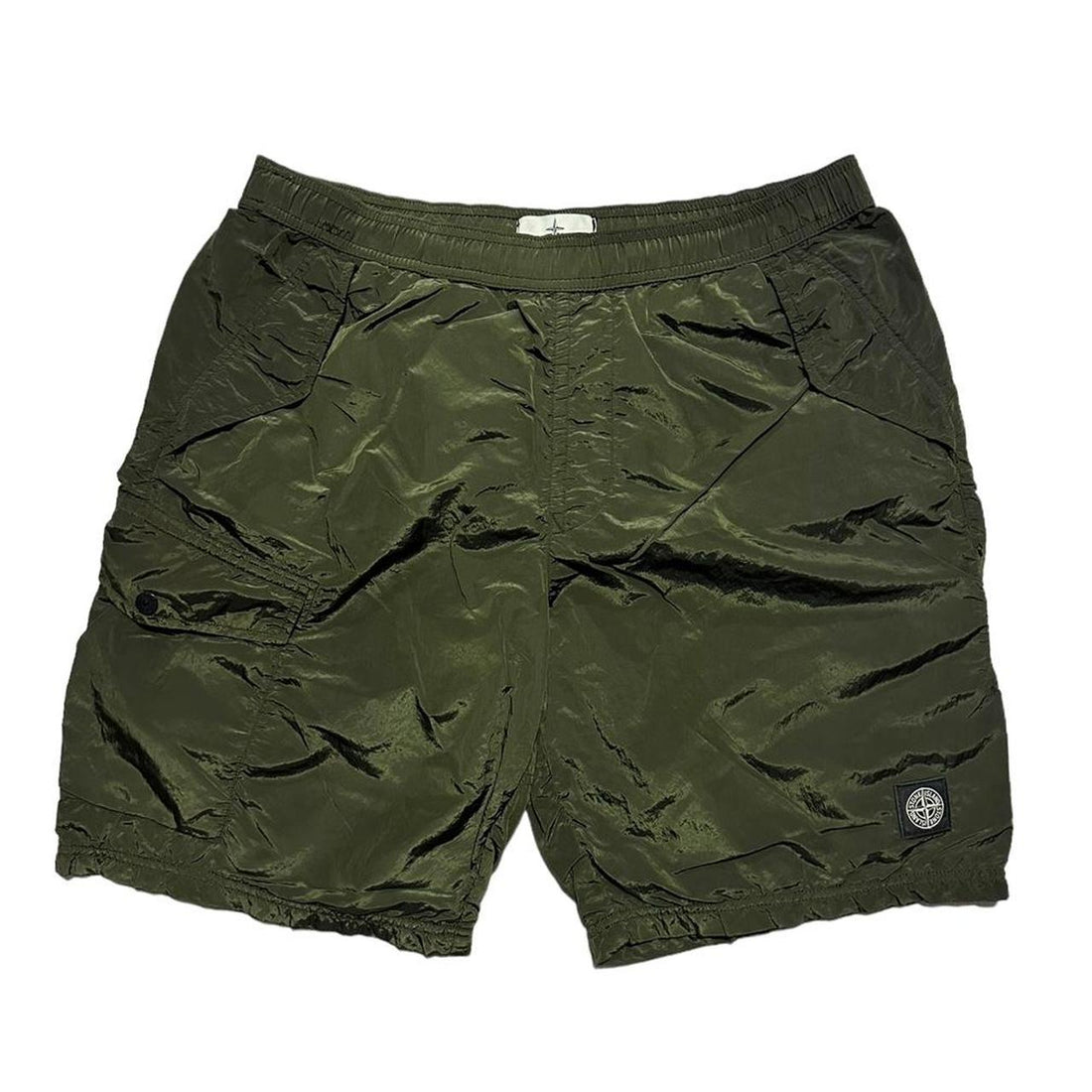 Stone Island Green Nylon Metal Swim Shorts