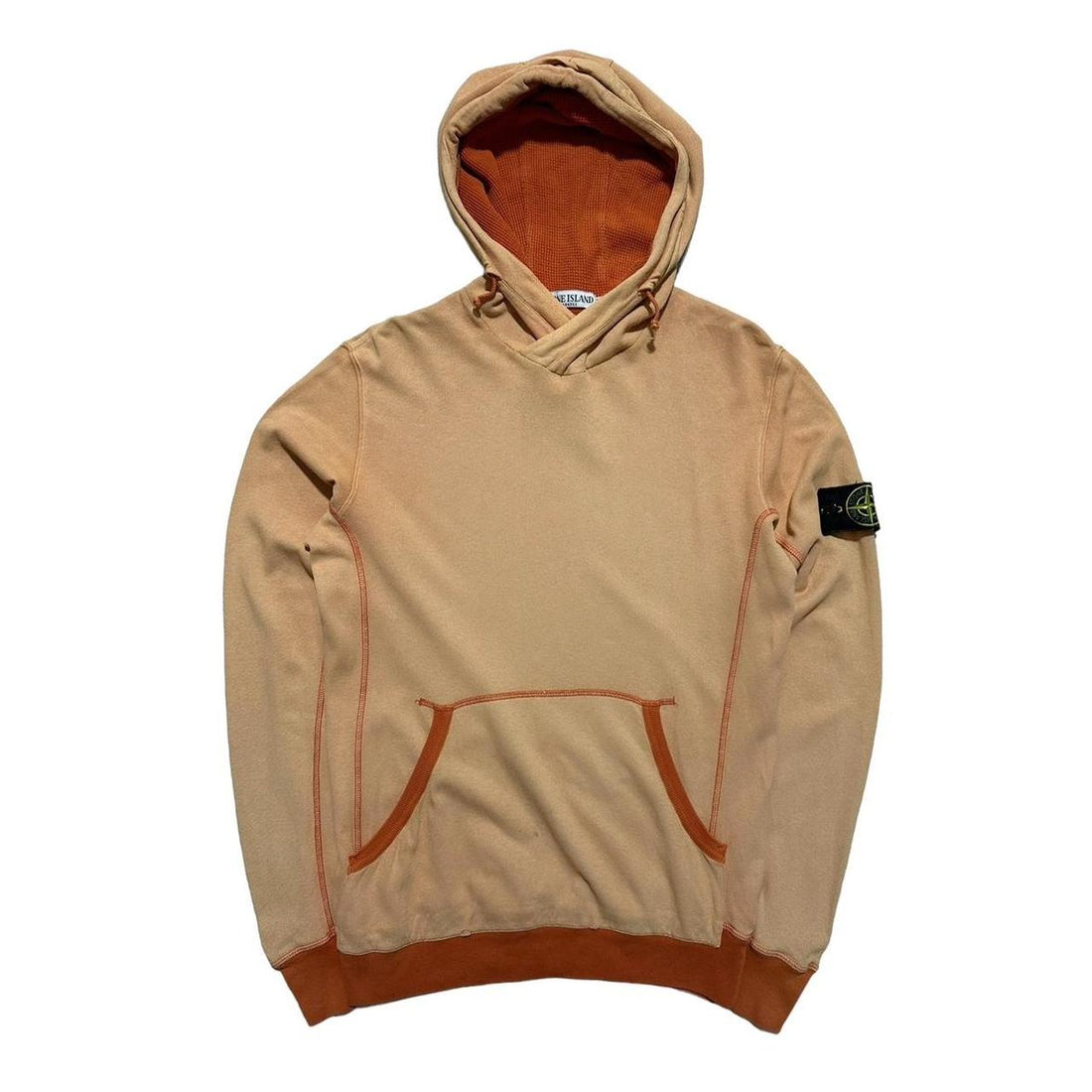 Stone Island Orange Pullover Hoodie