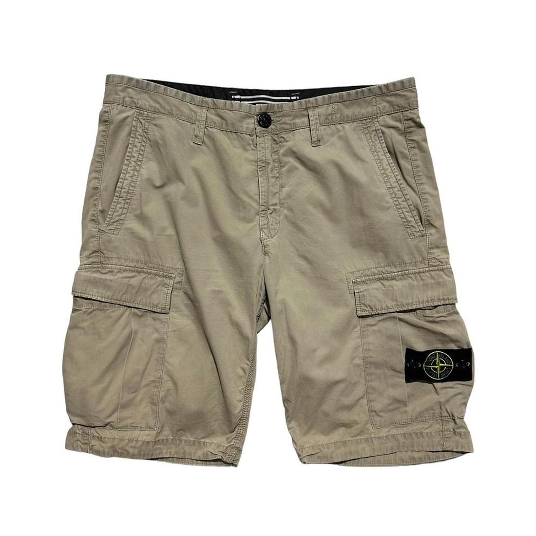 Stone Island Biege Canvas Cargo Shorts