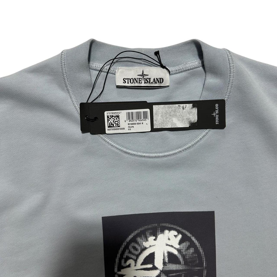 Stone Island Light Blue Pullover Crewneck