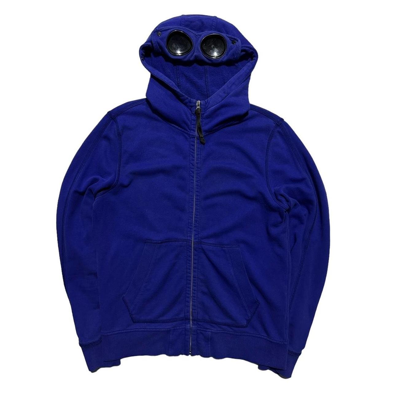 CP Company Blue Full Zip Goggle Hoodie TobyTides