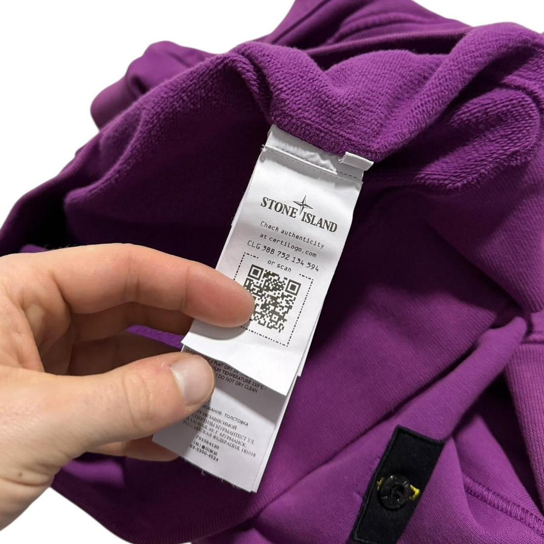 Stone Island Purple Pullover Hoodie