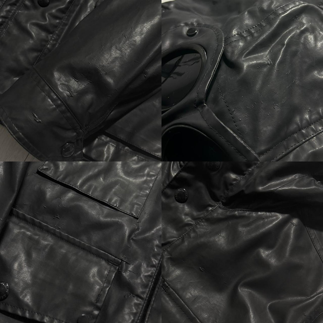 CP Company PVC Black Leather Jacket