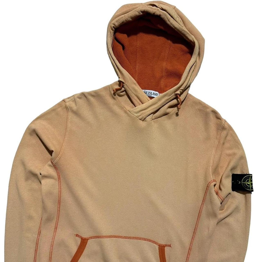 Stone Island Orange Pullover Hoodie