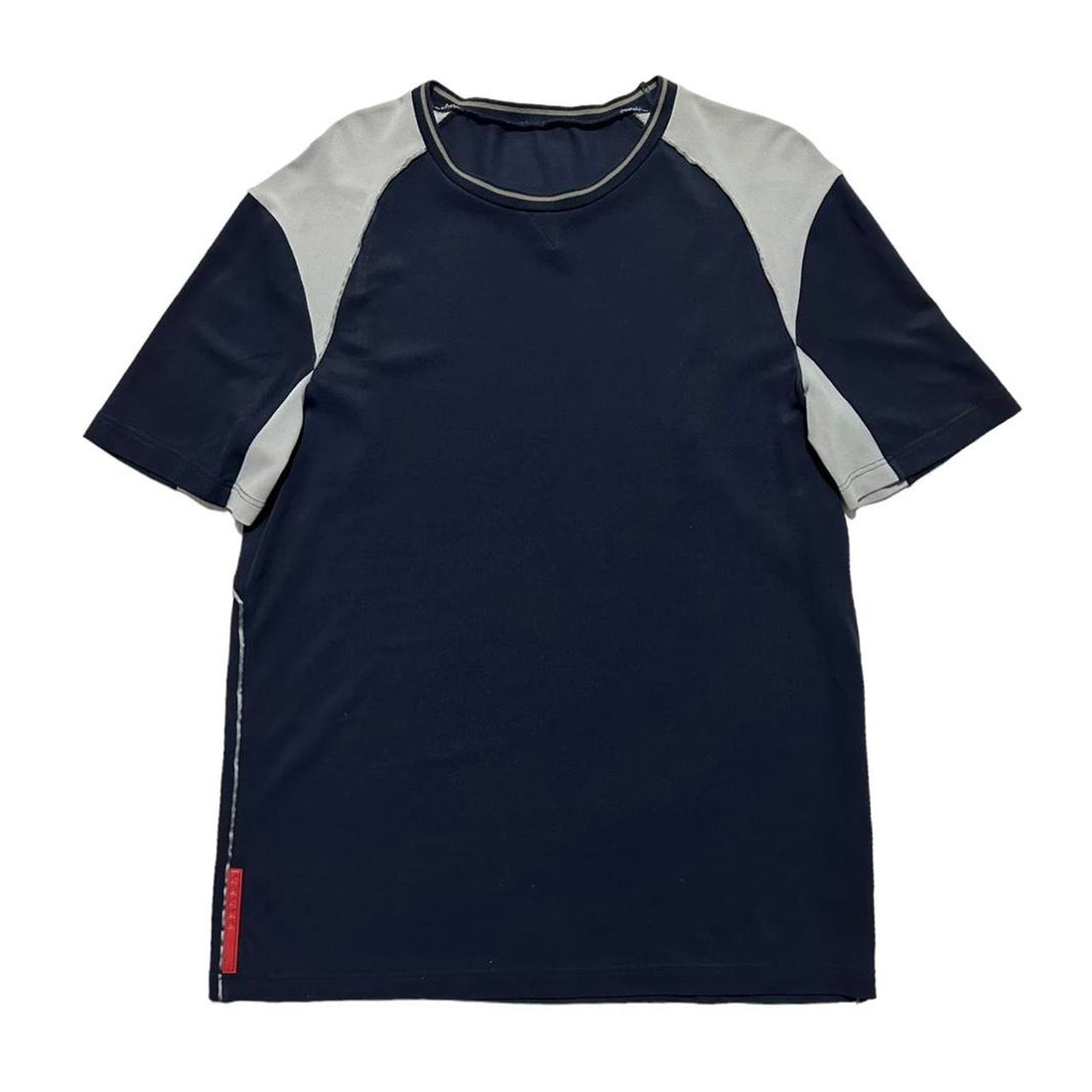 Prada Dark Blue Panel Vent T-Shirt