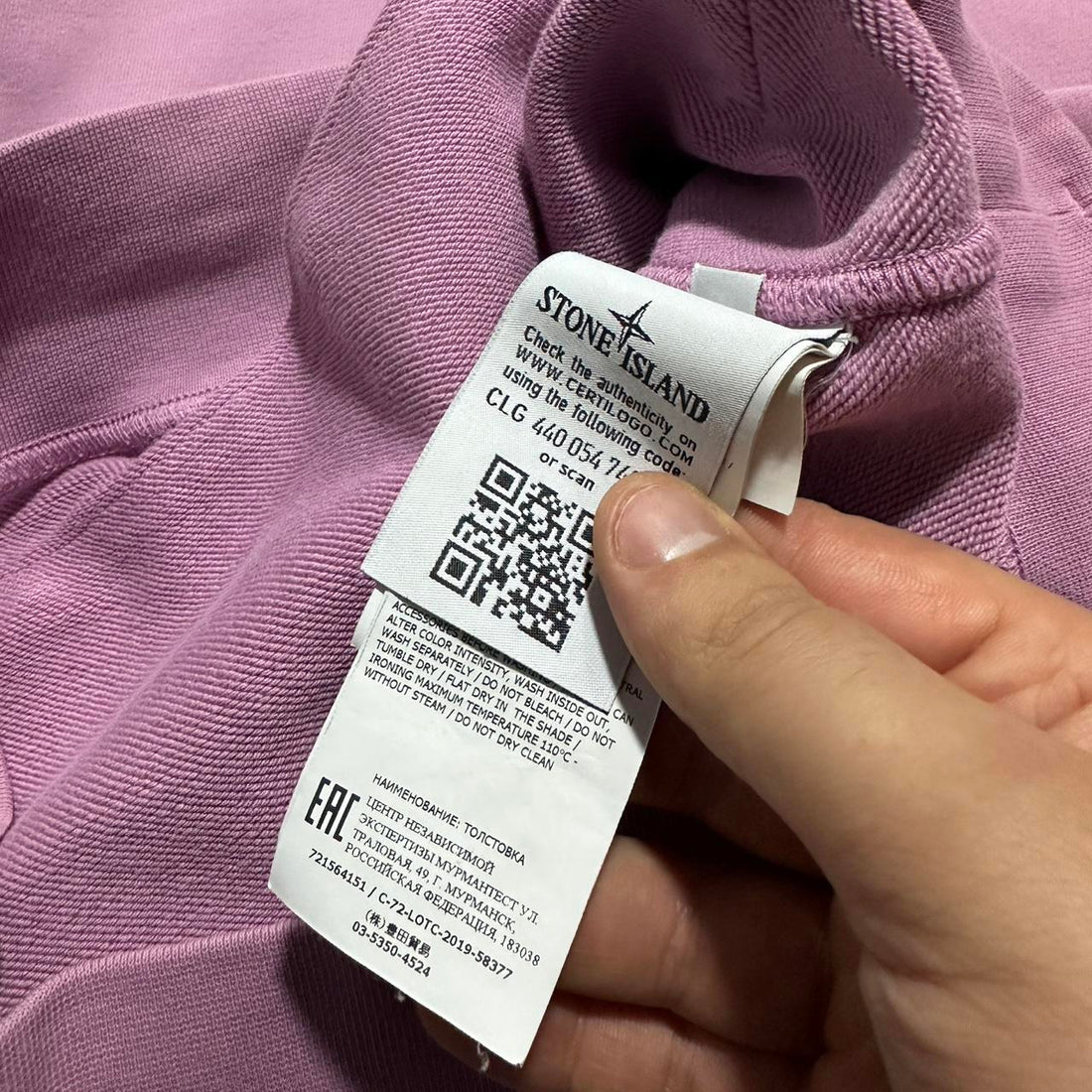 Stone Island Pink Pullover Hoodie