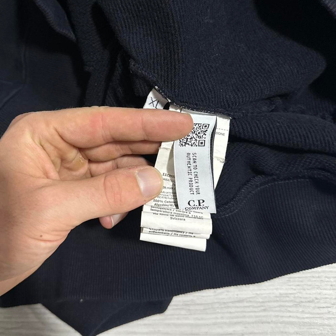 CP Company Dark Navy Pullover Hoodie