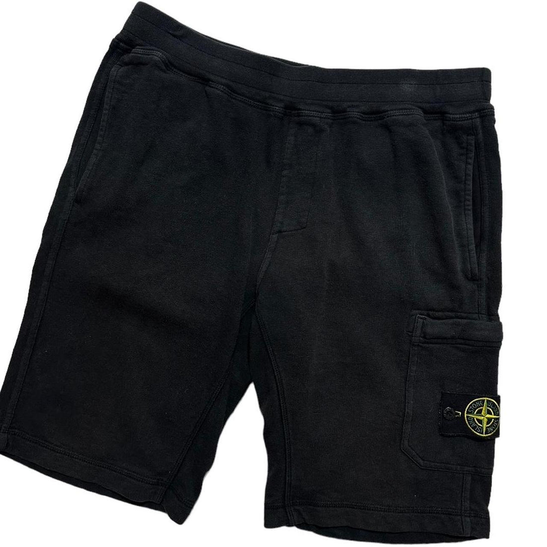 Stone Island Black Cotton Shorts