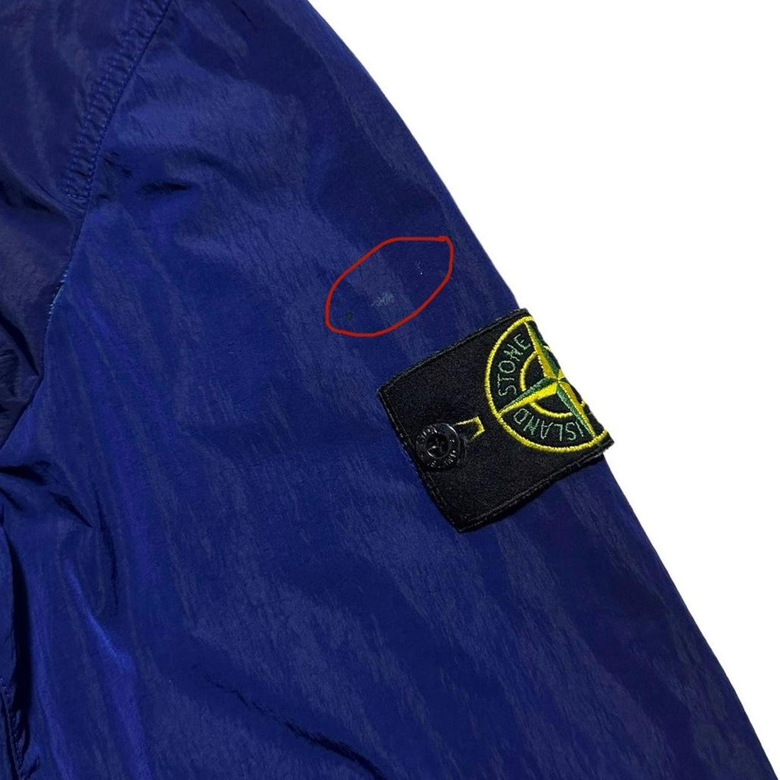 Stone Island Blue Nylon Metal Flock Jacket