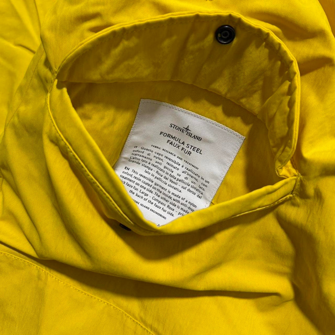 Stone Island Supreme 2022 Formula Steel Faux Fur Reversible Jacket