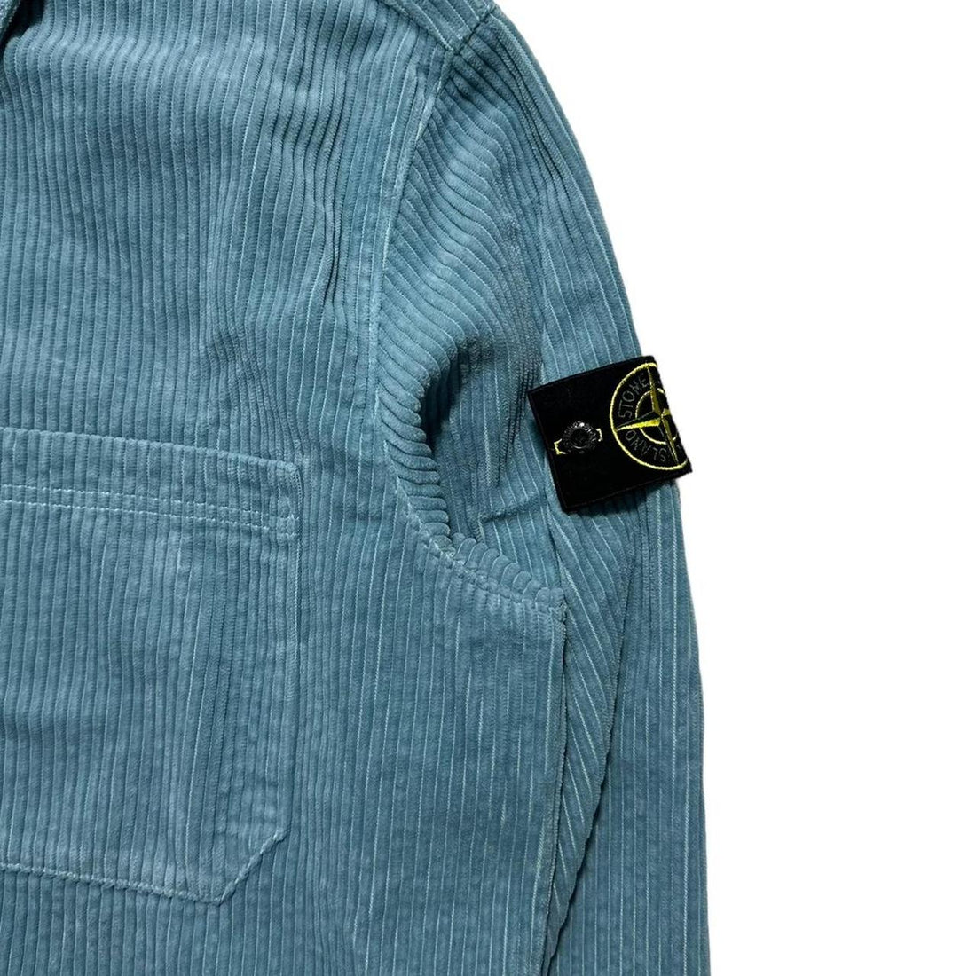 Stone Island Baby Blue Heavy Corduory Shirt