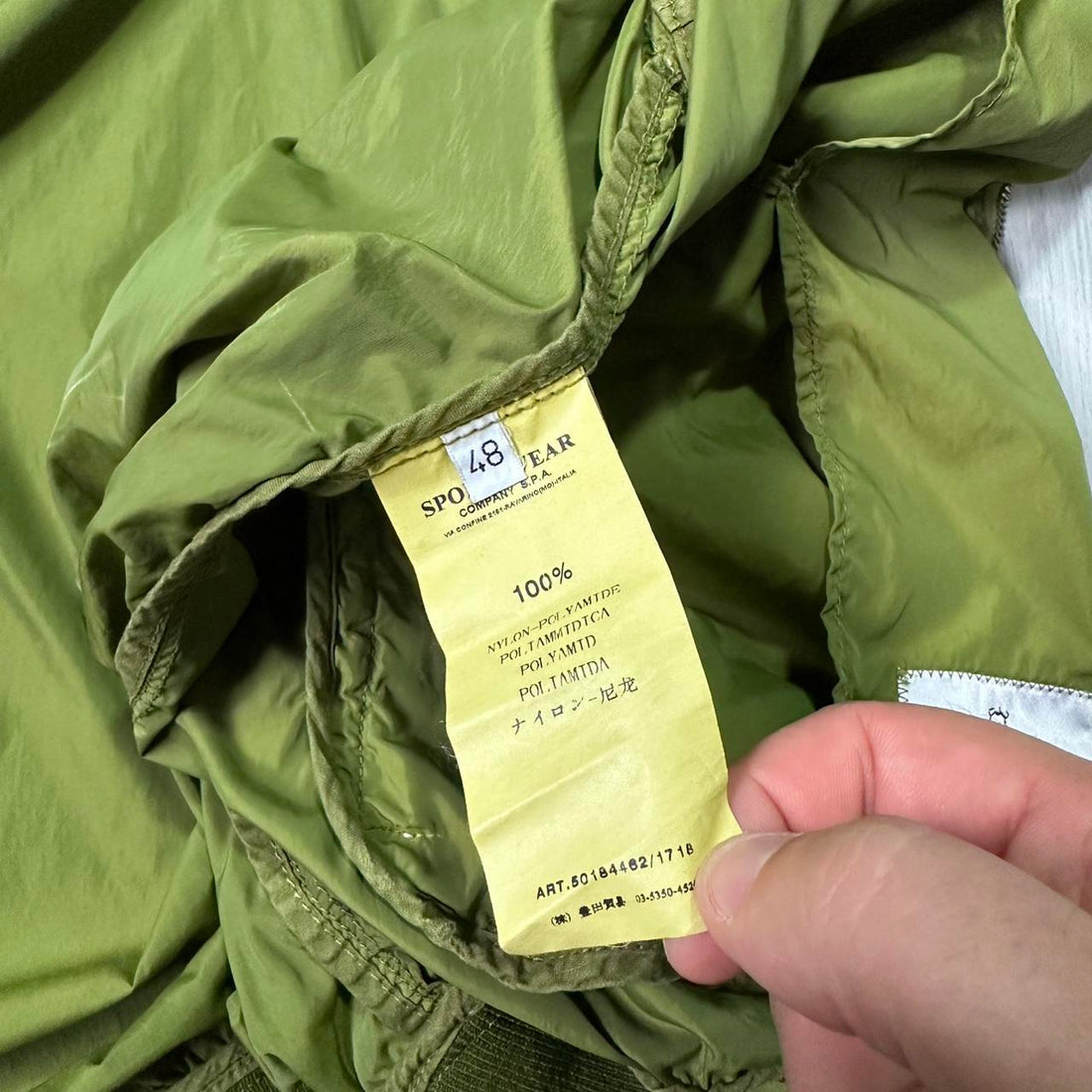 CP Company Green Nylon Goggle Jacket