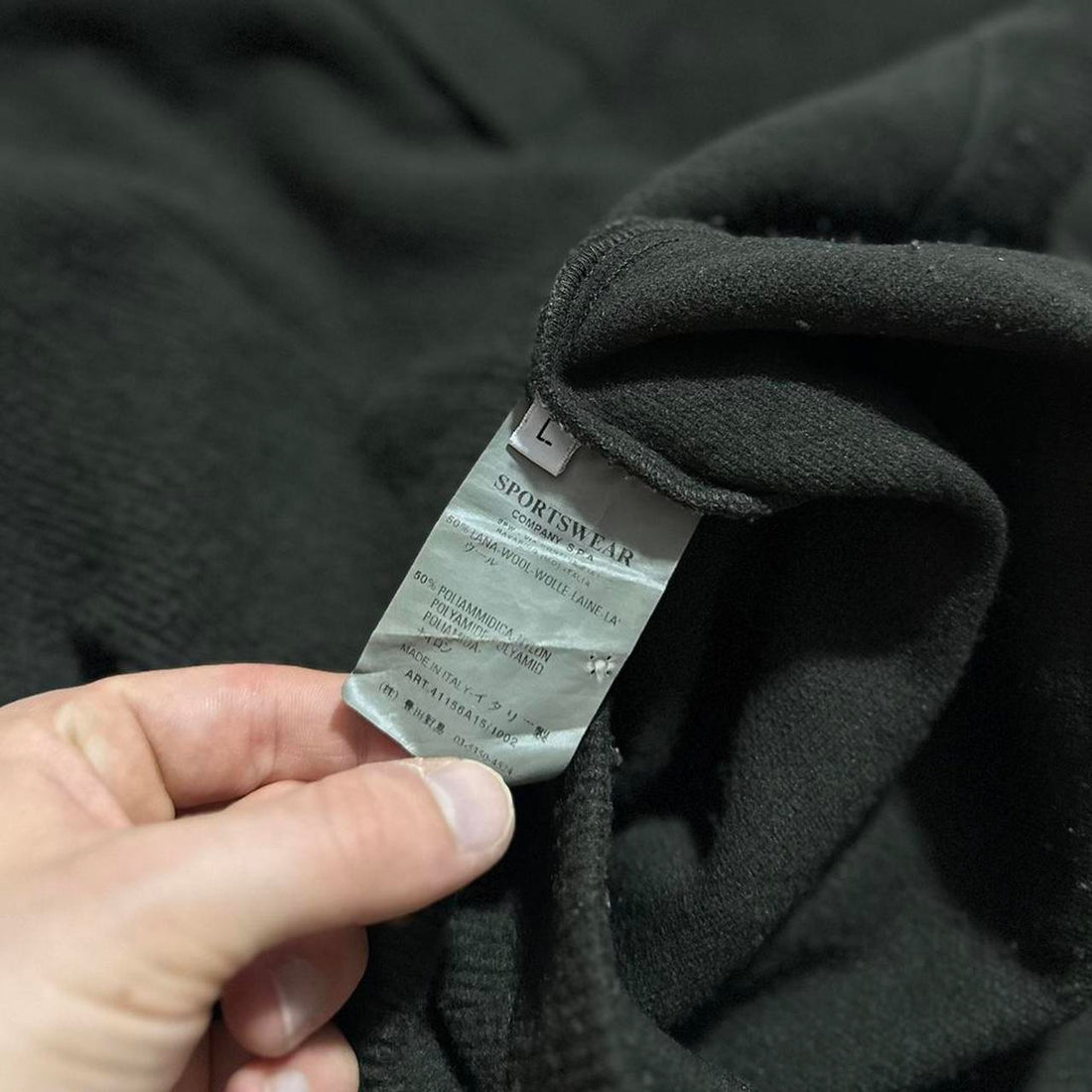 Stone Island Wool Zip Down Hoodie