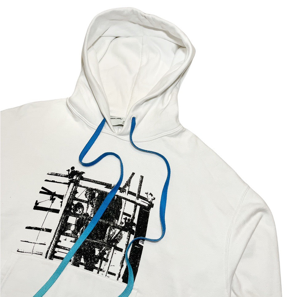 Off-White Front Print Pullover Hoodie