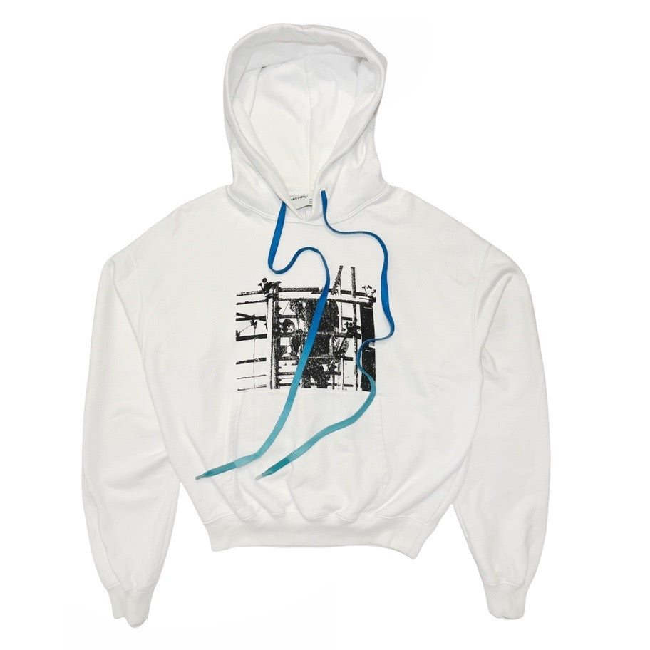 Off-White Front Print Pullover Hoodie