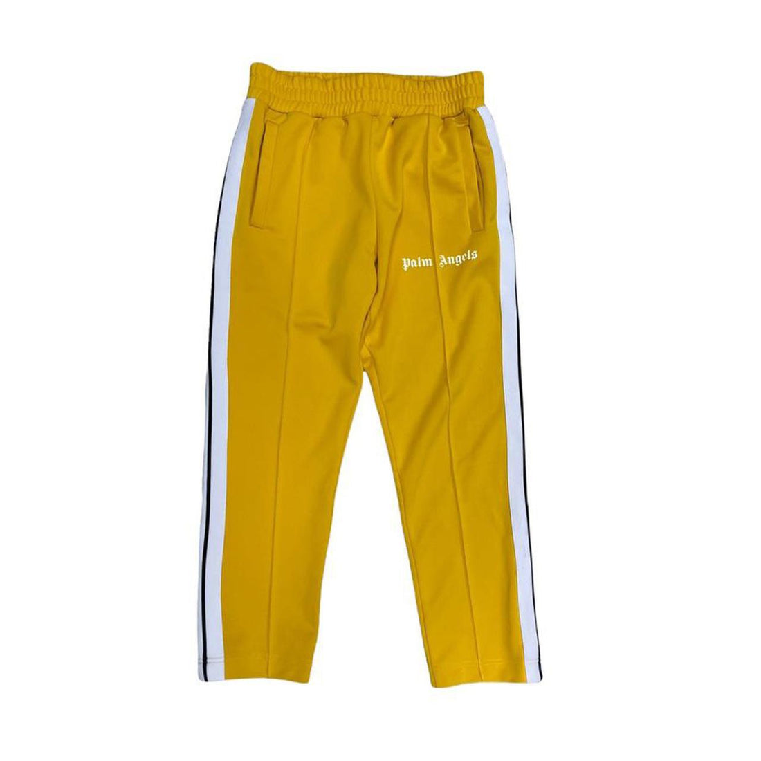 Palm Angels yellow side stripe track pants