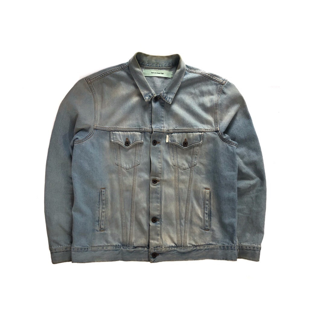 Off white levis denim on sale jacket