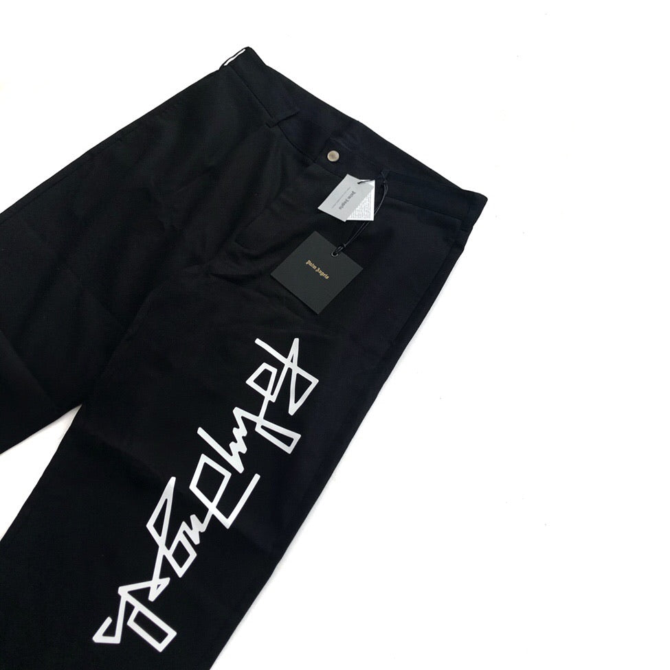 Palm Angels black side logo trousers